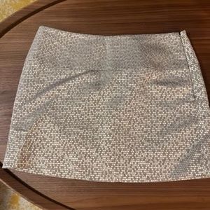 Express Gold Honeycomb Mini Skirt